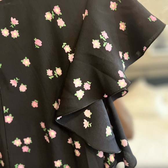 Kate Spade long black floral dress. Size 10. - Picture 6 of 8